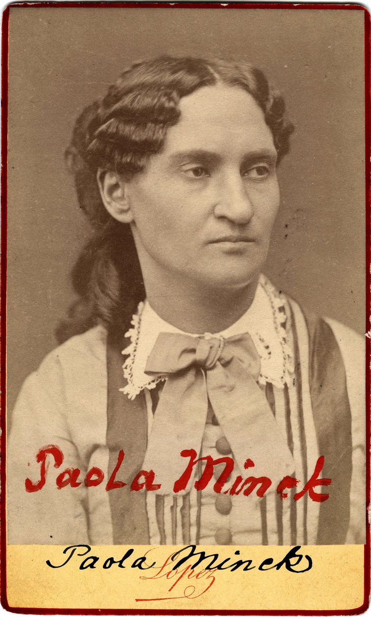 パリコミューン：ポールミンクの肖像（1839-1901）手紙の女性、ジャーナリスト、フランマコンヌ（フランマコンヌ）、社会主義およびフェミニスト、1871。 10,3X6,3 cm 作： 不明
