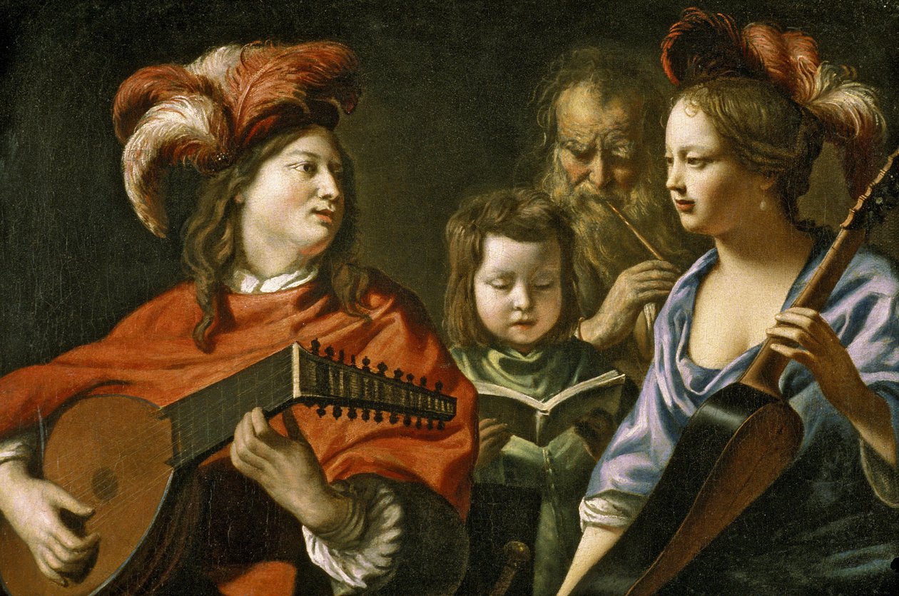 ピカルディ086-Laon-美術館-Mathueu Le Nain（1607-1667）による「” Le Concert”」 作： 不明
