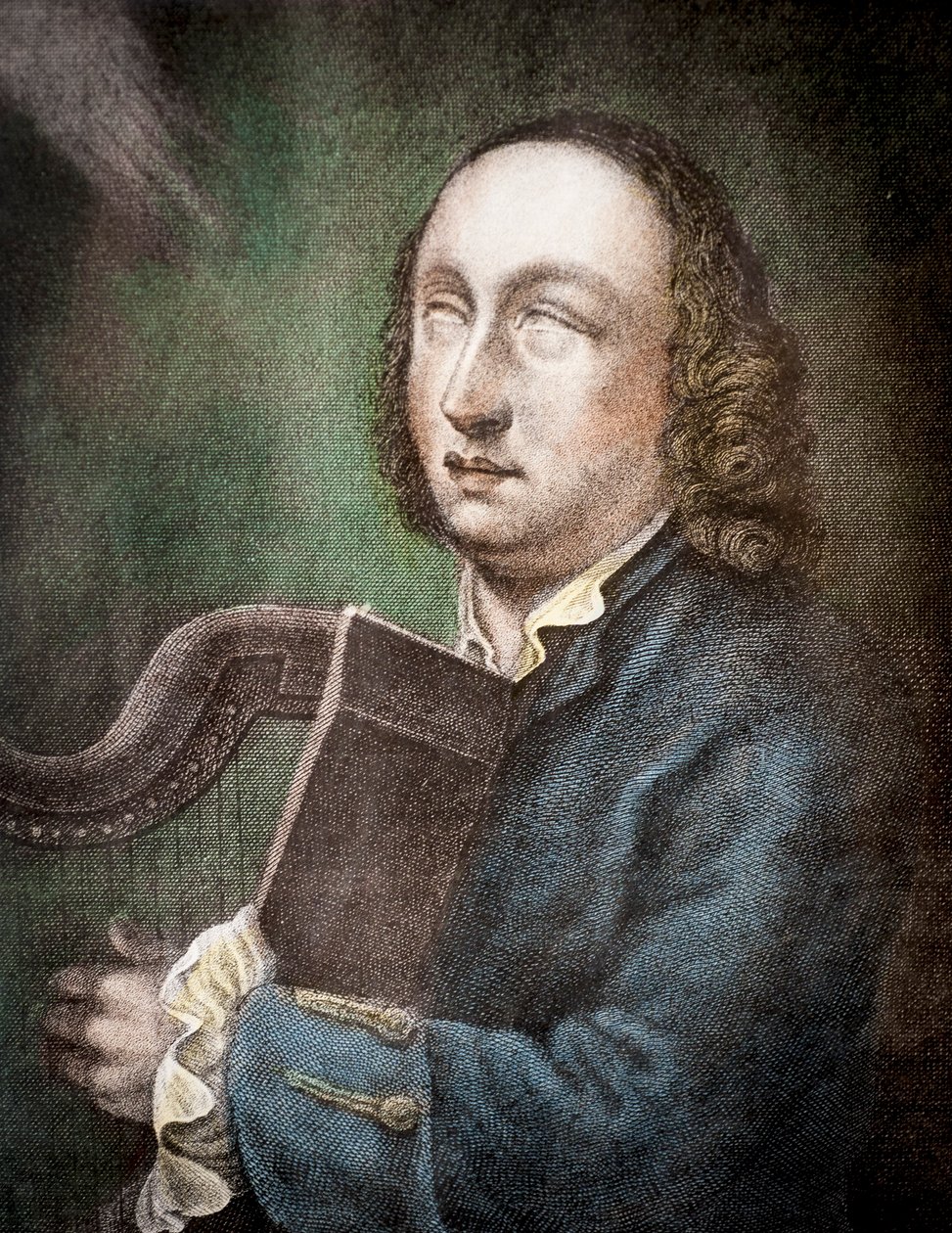 盲目のアイリッシュハーパーTurlough O Carolan、Carolan、Turlough at Cearbhall？In（1670-1738） 作： 不明