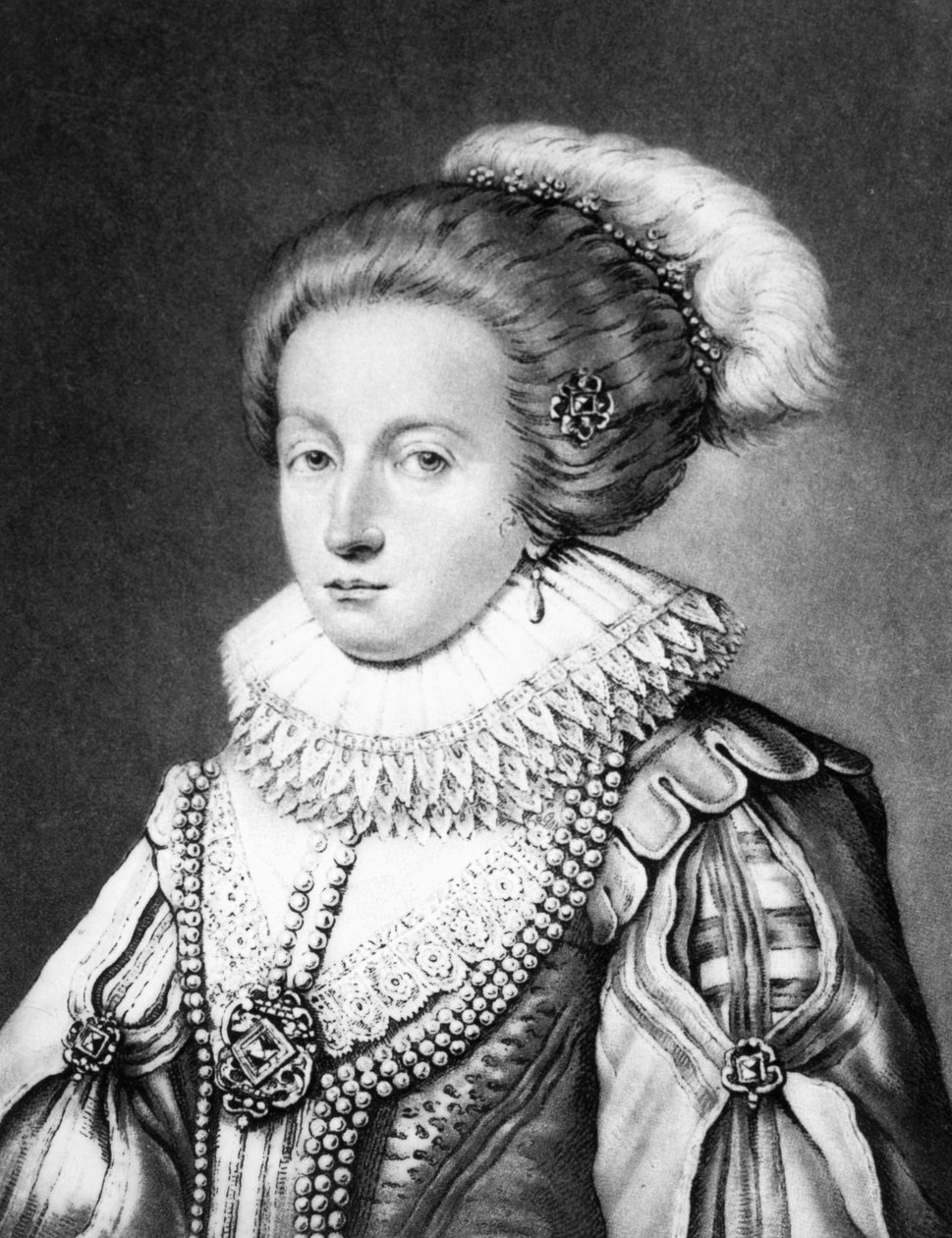 エリザベススチュアート、ボヘミアの女王（1596-1662）のイラスト「リチャードアーロム（1743-1822）とチャールズターナー（c.1773-1857）（mezz 作： 英語学校