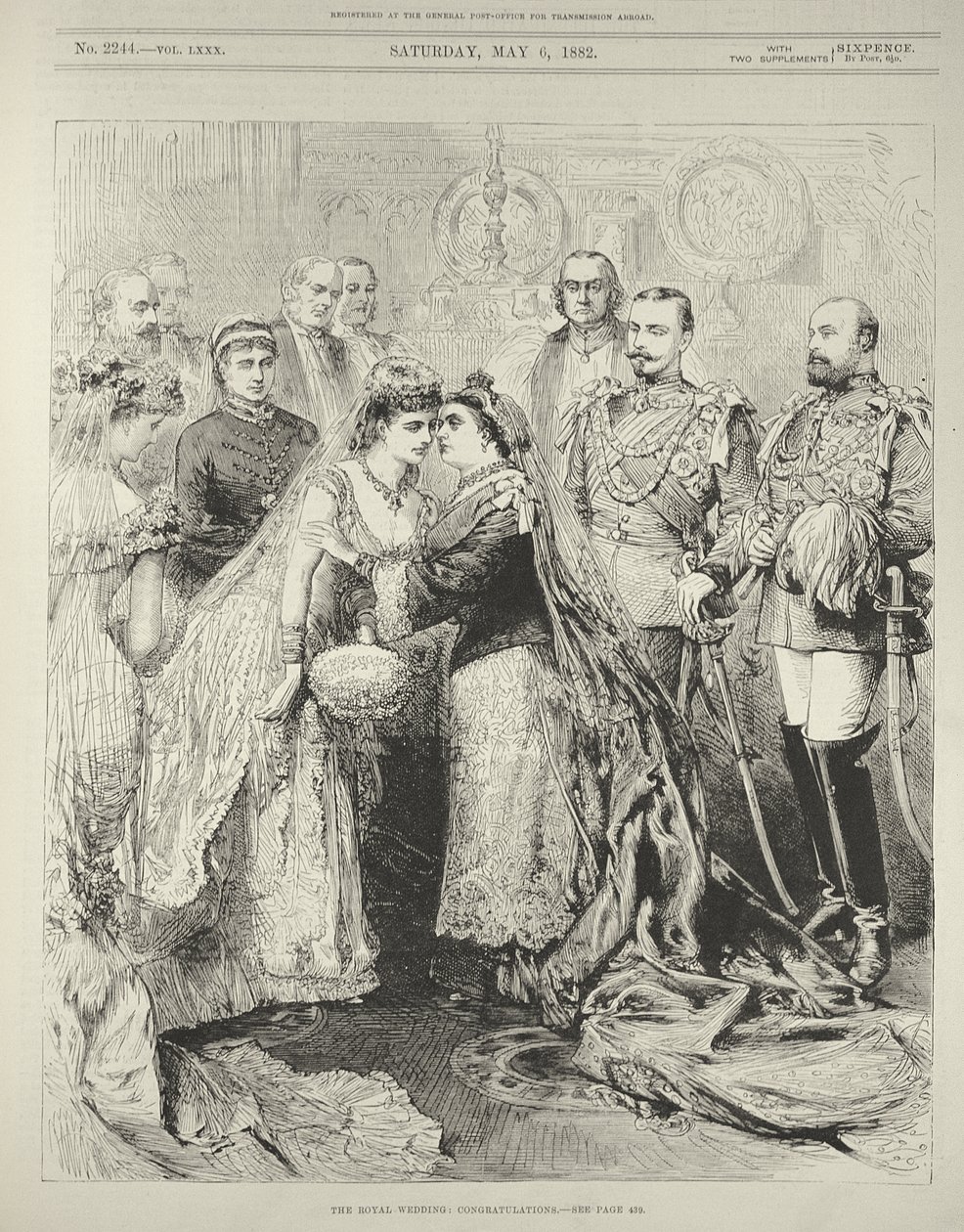 王室の結婚式：レオポルド王子（1853-84年）、アルバニー公、ウォルデックピルモントのヘレン王女、ウィンザー、1882年4月27日、ウィンザー、セントジョージズチャペル 作： 英語学校