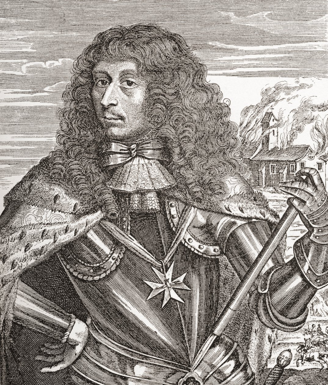 ルイ・ド・ブルボン、プリンス・オブ・コンデ、別名ル・グラン・コンデ、1621年、1686年。フランスの将軍。 Les Heures Libresから1908年に出版されました。 作： フランス語学校