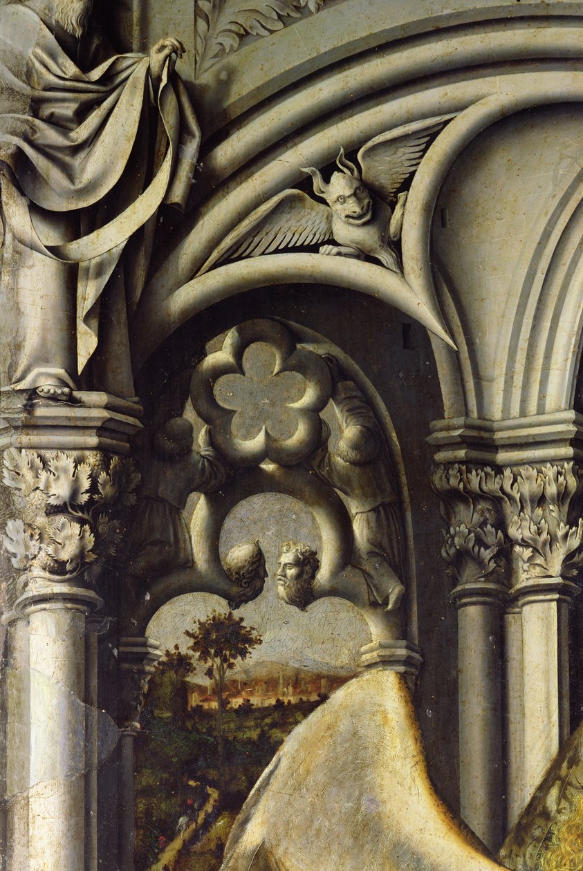 Aix Annunciation、c.1445からのアーキテクチャの詳細（26541の詳細） 作： エクスの受胎告知のマスター