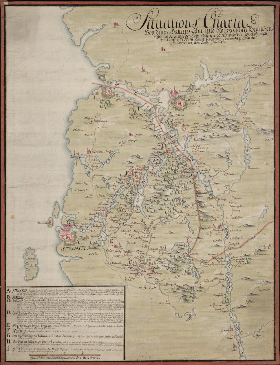 Bahuus Lehnとノルウェーの国境の状況憲章 作： 不明
