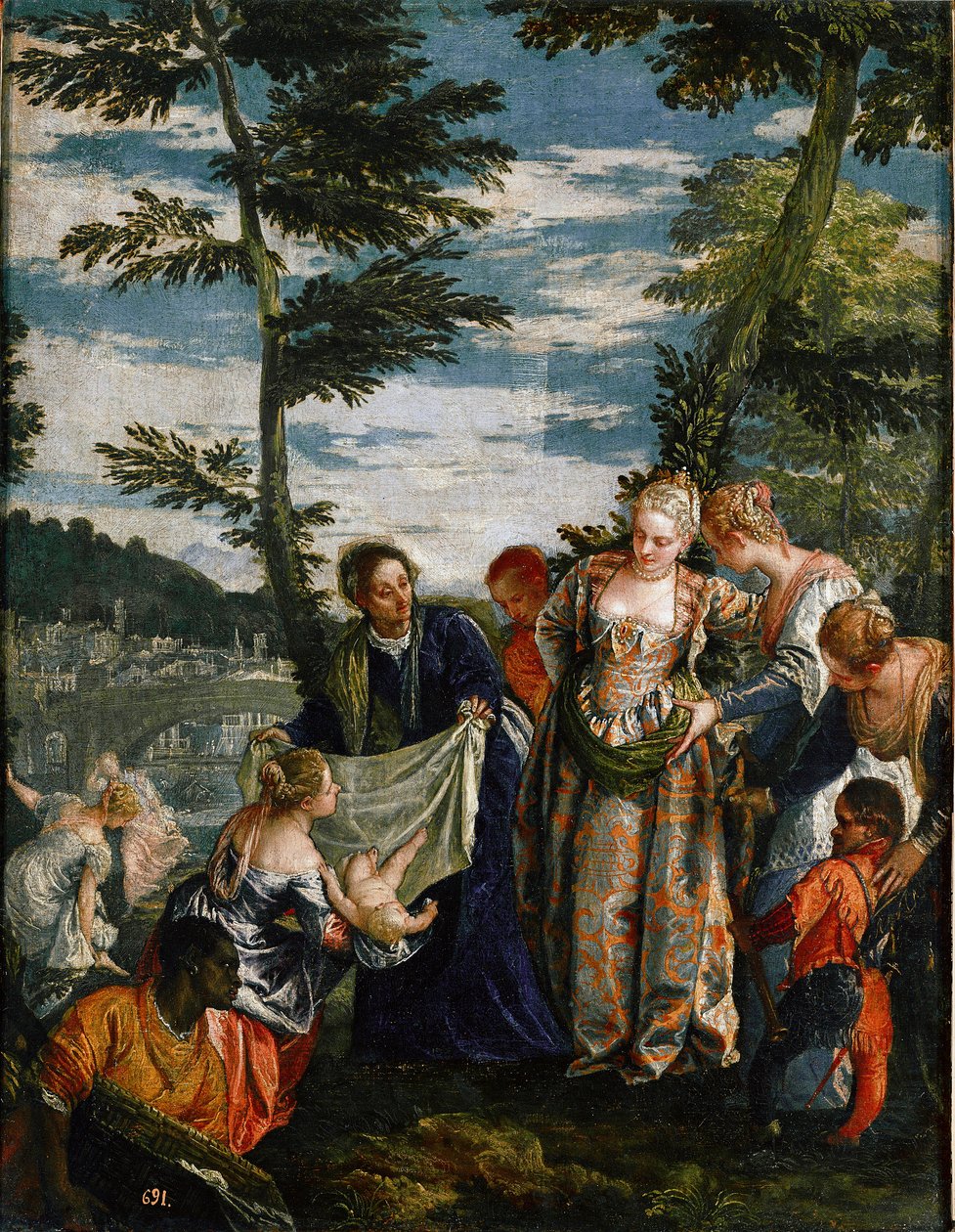 モーゼの発見」（絵画、1580年頃 作： ヴェロネーゼ