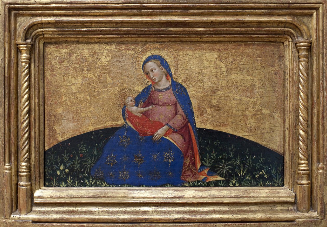 謙遜の聖母ジョヴァンニ・ダ・ボローニャ（14世紀後半に活躍）の絵画 ポプラ材にテンペラ 1395年頃イタリア美術 作： ジャンボローニャ