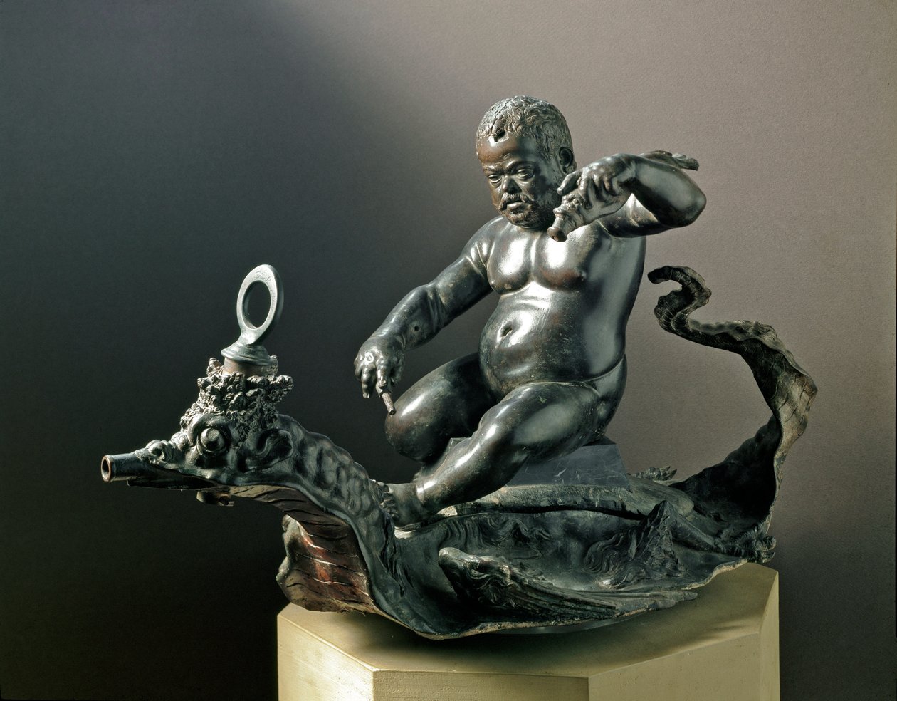 コジモ1世（Cosimo I de Medici）の小人であるモルガンテ・ブラッチョ・ディ・バルトロ。ジャンボローニャ（Giovanni da BolognaまたはJohn of BolognaまたはBoulogne）のブロンズ彫刻 作： ジャンボローニャ