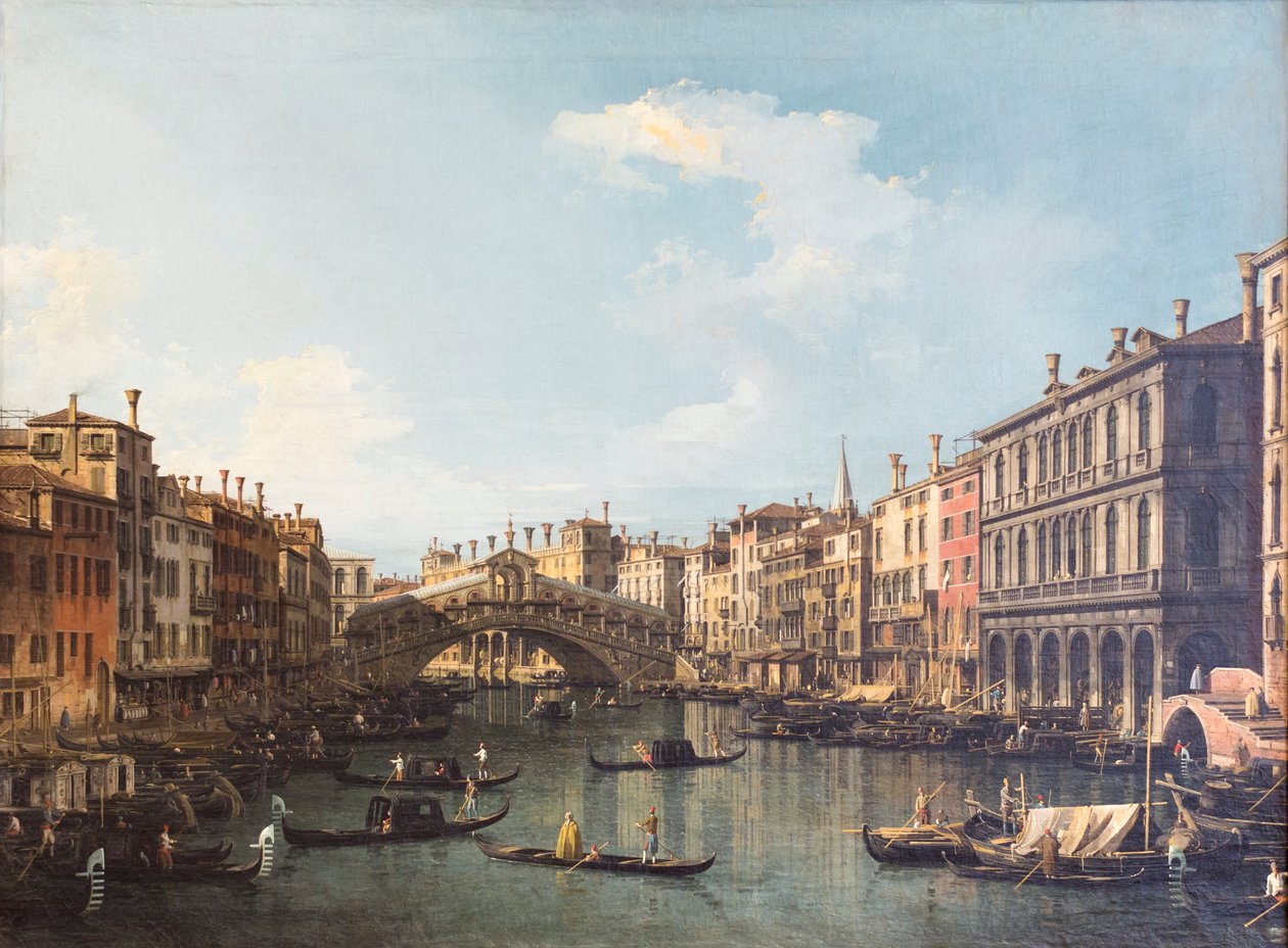 Näkymä Venetsiaan Rialton sillalla 作： (1697-1768) カナレット