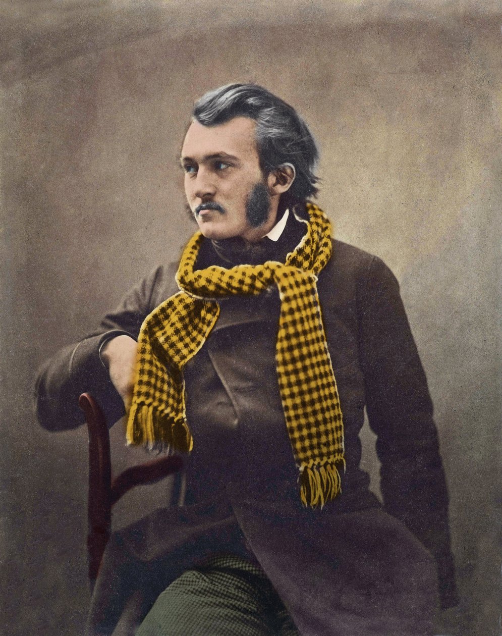 Gustave Dore (1832-1883) by Felix Nadar - later coloring 作： ナダール