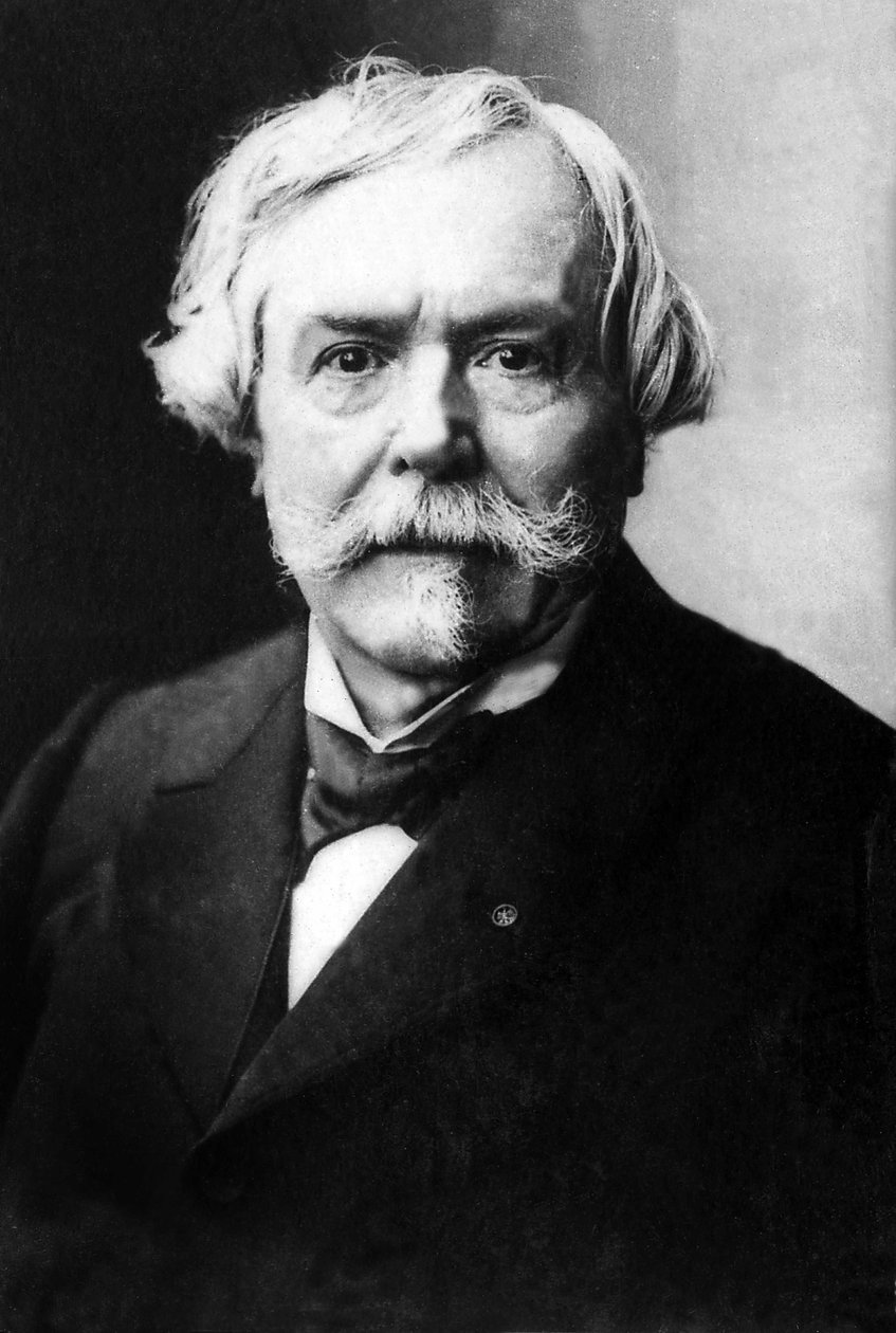 フランスの作家Edmond Huot de Goncourt (1822-1896)のポートレート Photo by Nadar 作： ナダール