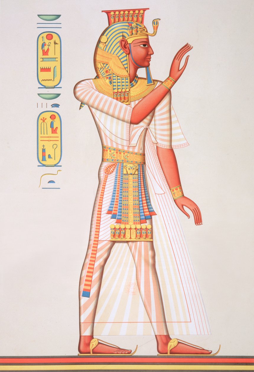 7746.c.1. & f.8 ラムセス 3 世の肖像 (c.1184-1153 BC)、「エジプト美術史」、パリ 作： （後）フランスの学校