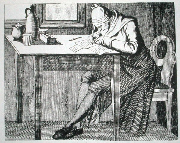 ガスパール・ラバテル（1741-1801）の書斎にて。1820年にパリで出版された『L