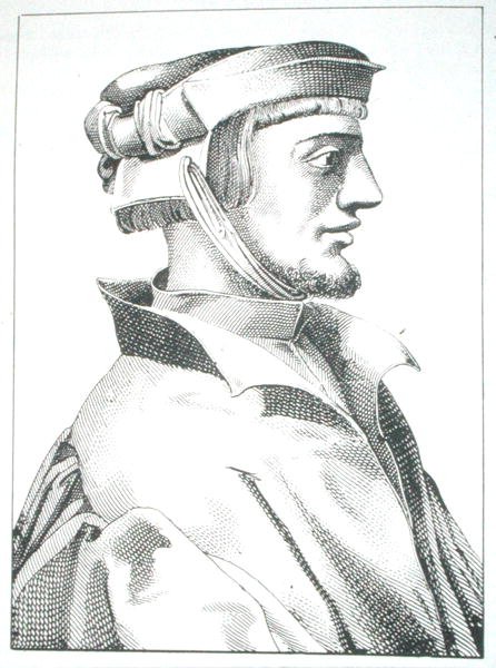 Agrippa von Nettesheim (1486-1535) J Scheible著「Das Kloster」第2巻（Stuttgart 1845年）の挿絵のコピー、19世紀後半に出版された「History of Magic」で使用された（彫刻 作： （後）ドイツ語学校