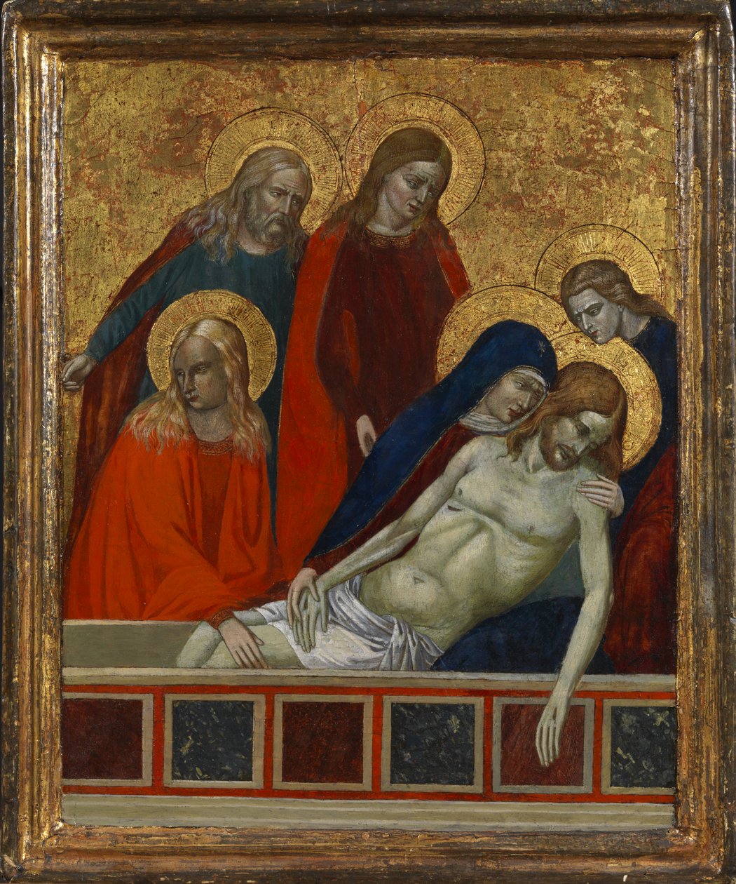 キリストの埋葬」 19世紀頃 パネルにテンペラ 作： (後)イタリア学校