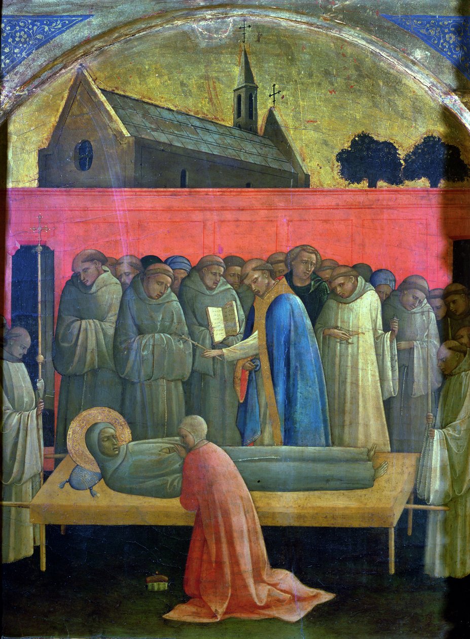 聖フランシスの死（パネルに油彩） 作： （c.1370 1425）ロレンツォモナコ