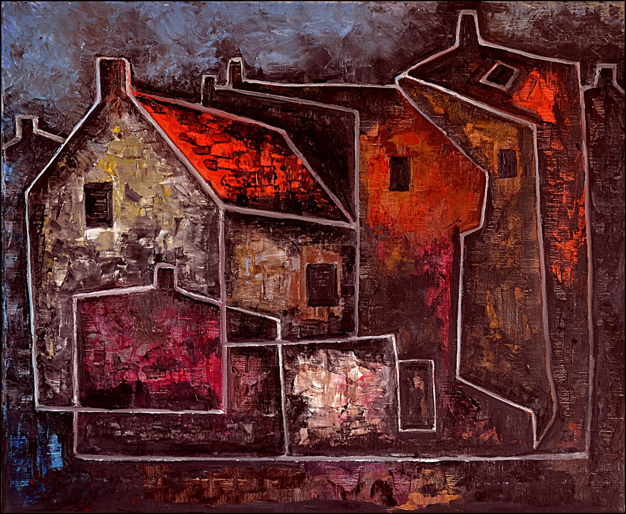 13883N L Ile dHoedic in Brittany 2012キャンバスに油彩 作： 不明