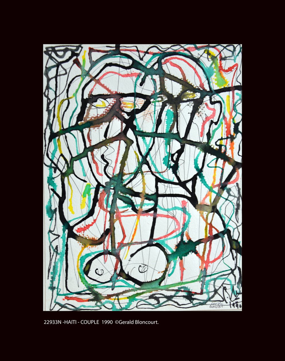 22935N -HAITI-COUPLE 1990？ 作： 不明