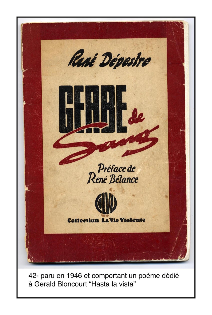 1946年に出版され、ジェラルドブロンクールハスタラビスタ1946に捧げられた詩をフィーチャーした9744N-ルネデペストレによるプラーク 作： 不明