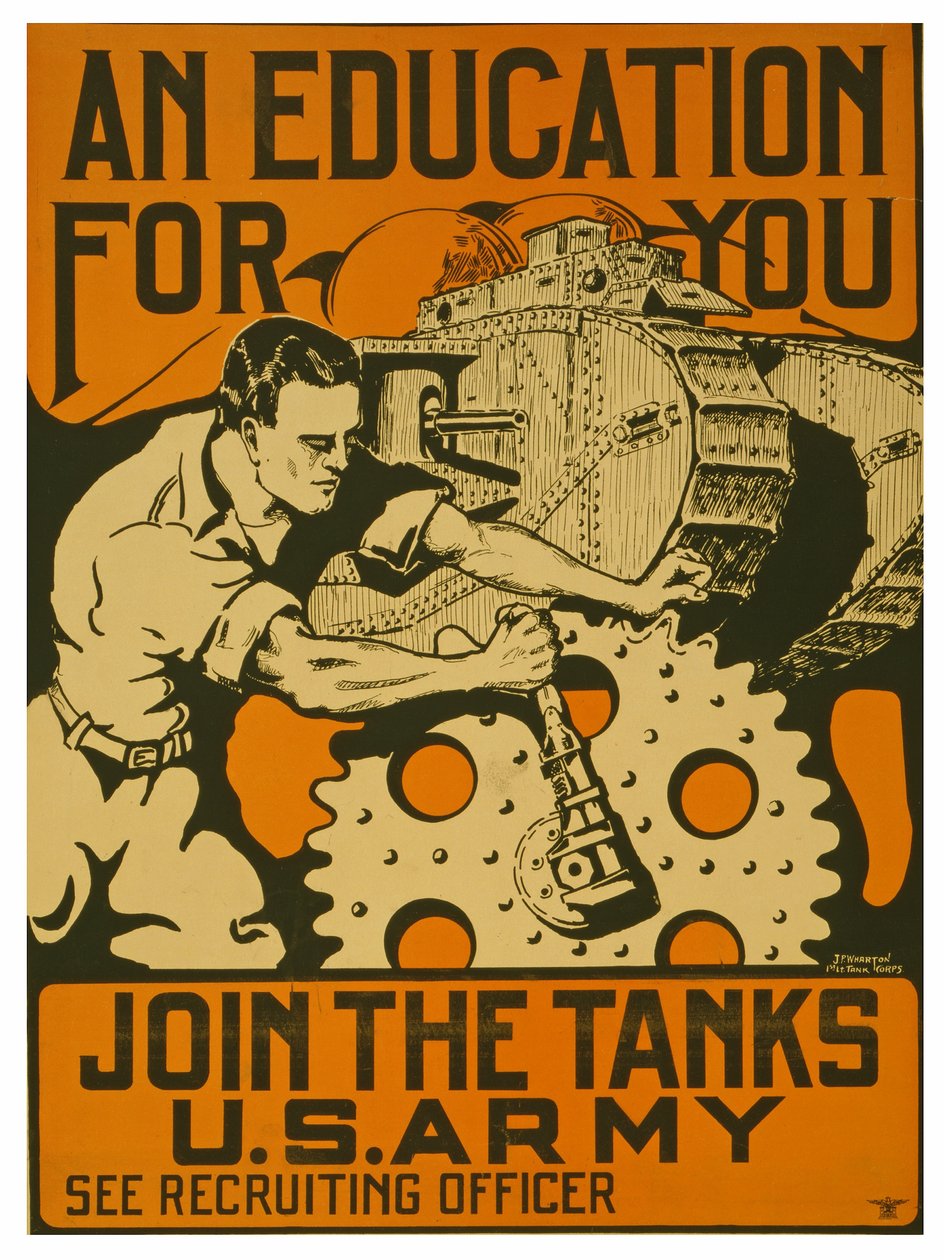 あなたのための教育、アメリカ陸軍、1919年の戦車に参加 作： 不明
