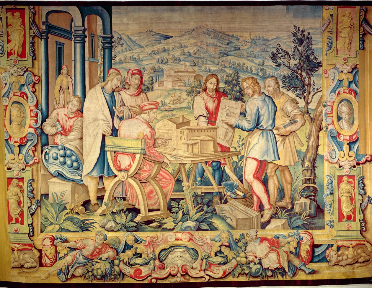 Cosimo il Vecchio（1389-1464）Benedetto di Michele Squilli（fl.1555-88）c.1560sによるBadia Fiesolanaのモデルの検査 作： 不明