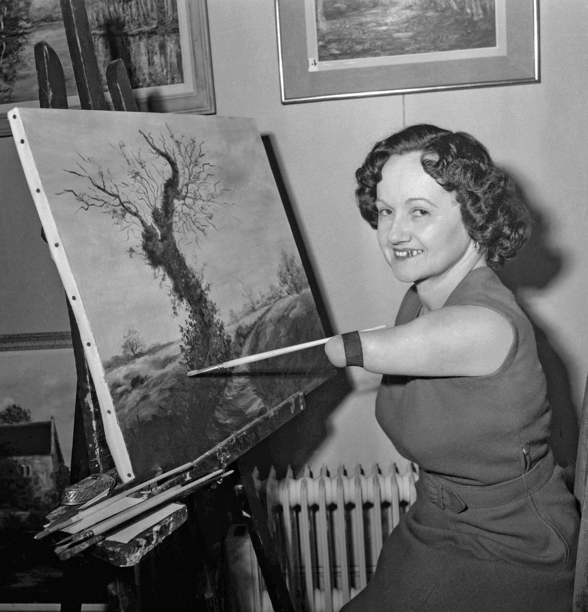 足も前腕もなしで生まれたデニス・レグリックス）キャンバスを描く、パリ、1960年11月21日 作： 不明