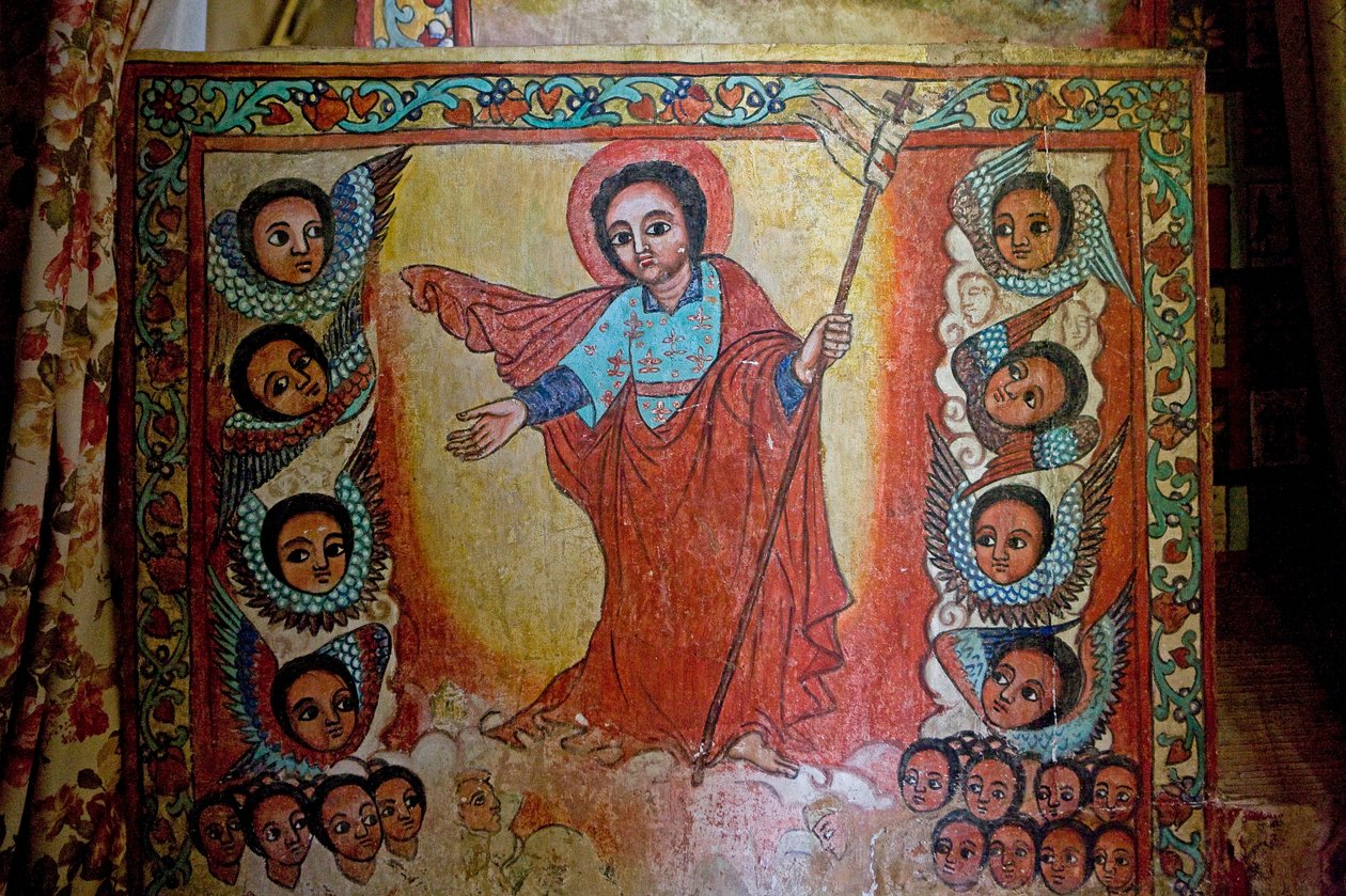 Narga Selassie Christian Church、Dek Island、Tana Lake、Gondar Region、エチオピア、アフリカ 作： 不明