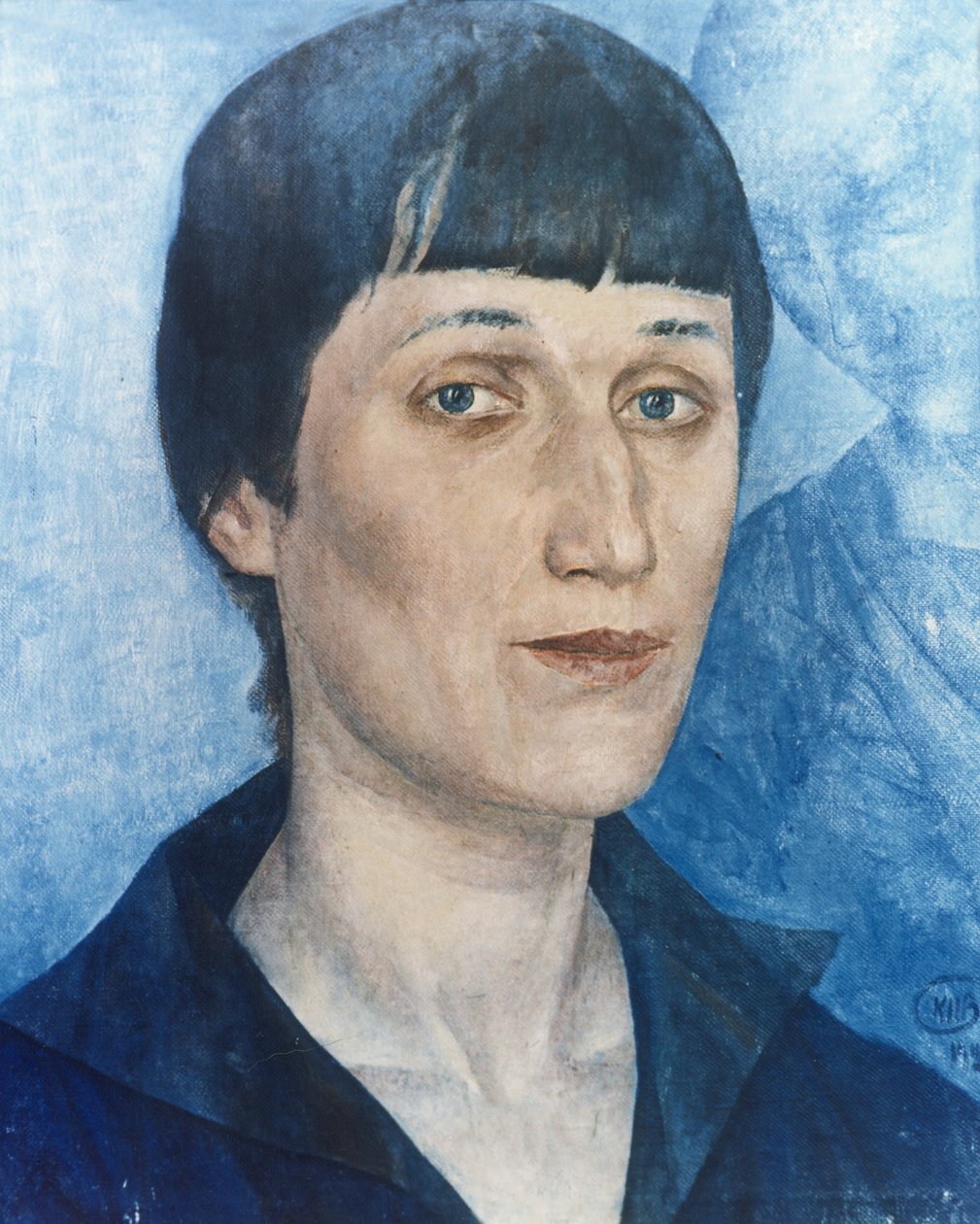 ペトロフヴォドキン作のロシアの詩人アンナアフマートヴァ（1888-1966）の肖像、1922年。 作： 不明