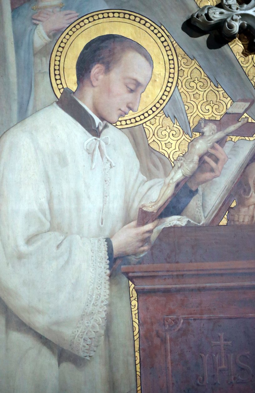 聖ニジエ教会、聖アロワジウスデゴンザガバイClaudius Barrot（1845-1908）、リヨン、フランス 作： 不明