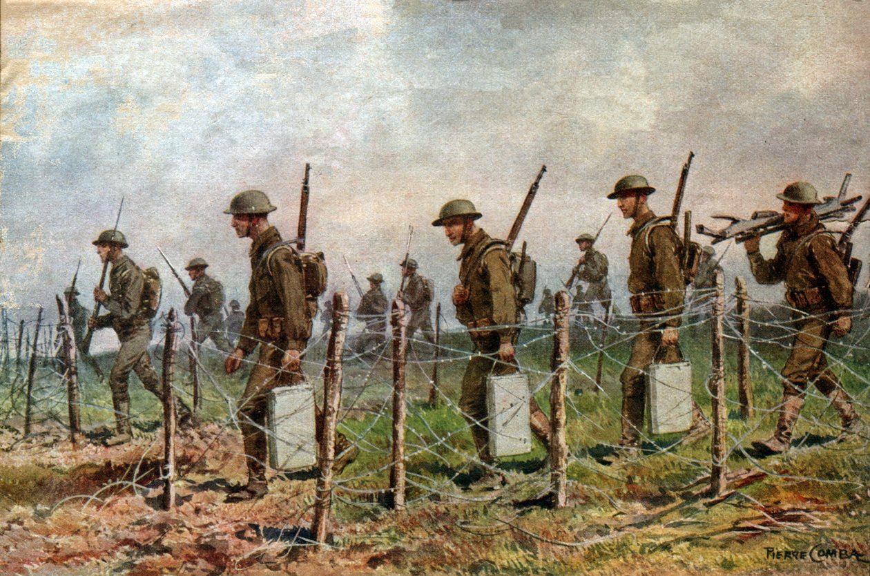1917年のアメリカの兵士。1917年のアメリカの兵士。 作： 不明