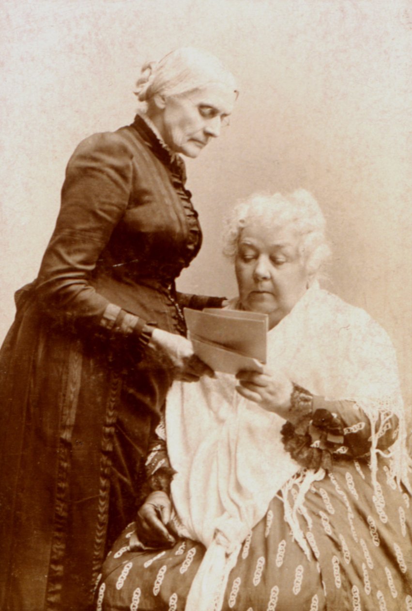 エリザベスキャディスタントン（1815-1902）とスーザンB.アンソニー（1820-1906）c.1880 作： アメリカの写真家
