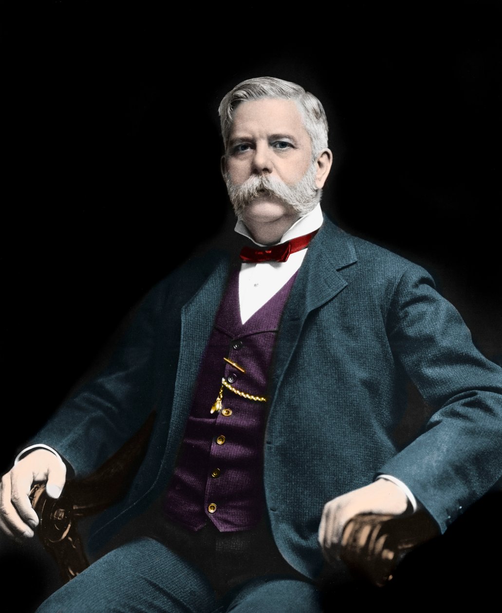 ジョージウェスティングハウス（1846-1914）の肖像。アメリカの発明家、実業家 作： アメリカの写真家