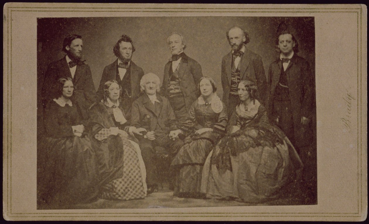 ビーチャー家、1860年頃 作： アメリカの写真家