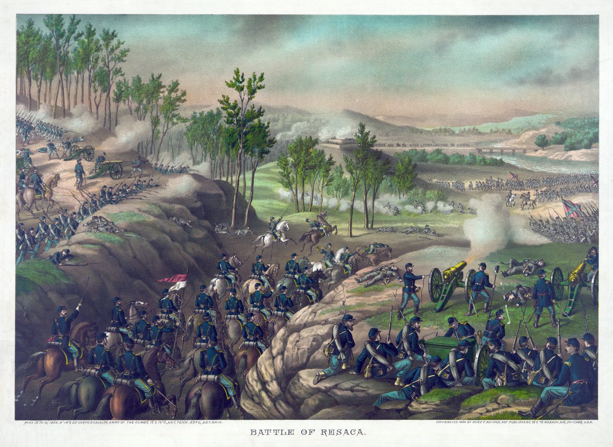 レサカの戦い、パブ。クルツとアリソン、1889年 作： アメリカの学校