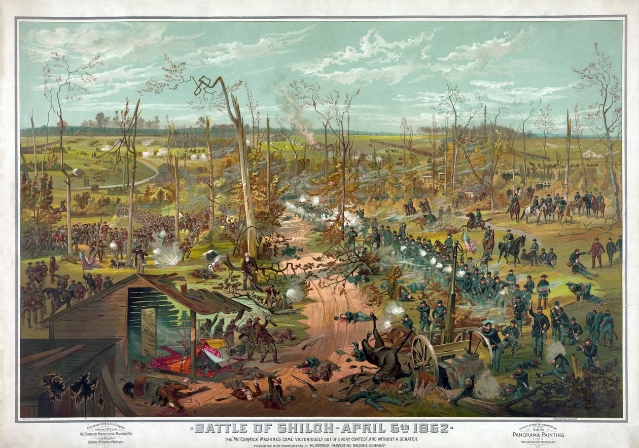 シロの戦い-1862年4月6日、パブ。 1865 作： アメリカの学校