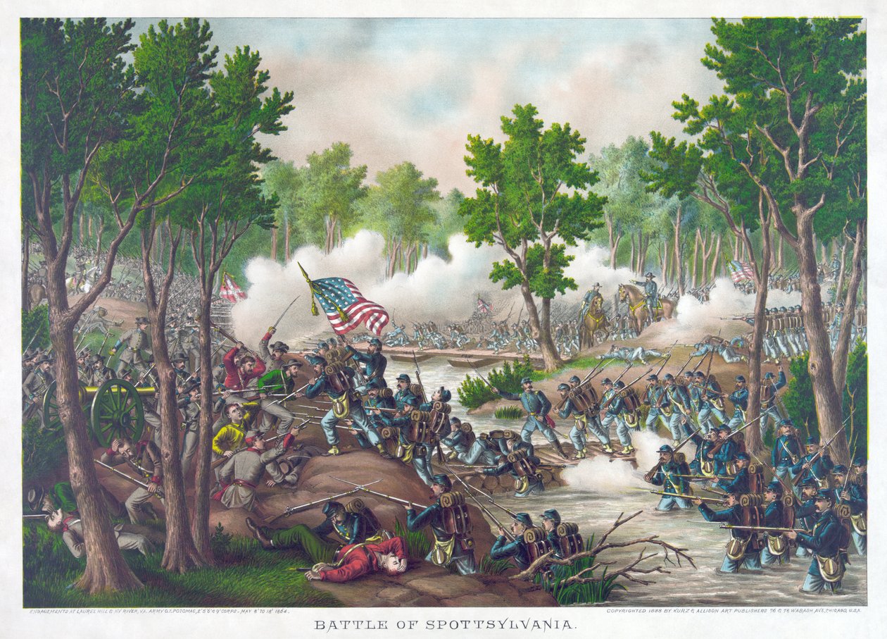 スポットシルバニアの戦い、パブ。クルツとアリソン、1888 作： アメリカの学校