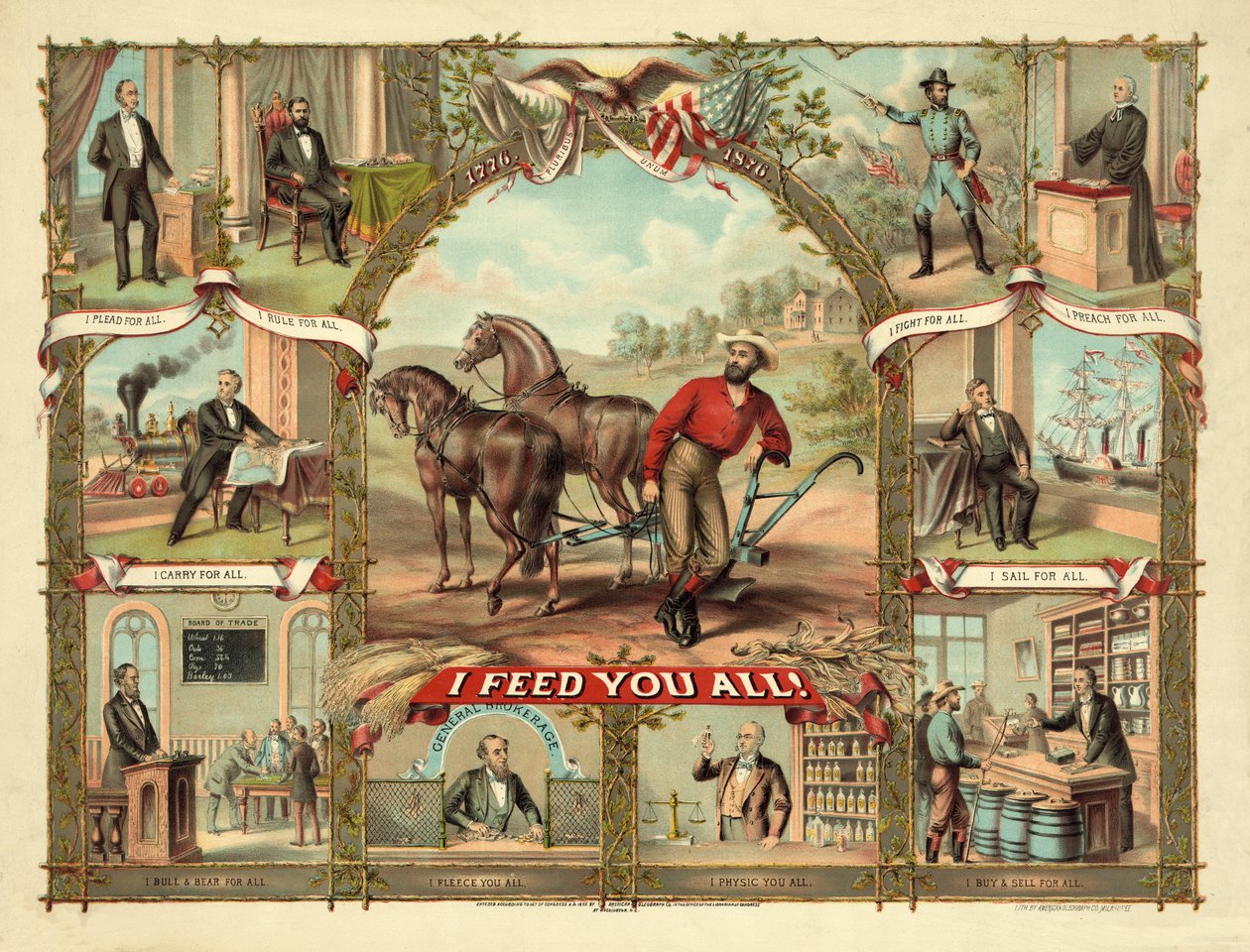 I Feed You All！、1875年に出版 作： アメリカの学校