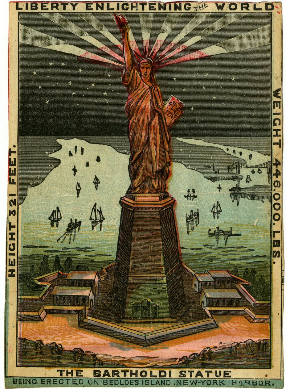 Liberty Enlightening the World、c.1880s（colored wood engraving） 作： アメリカの学校