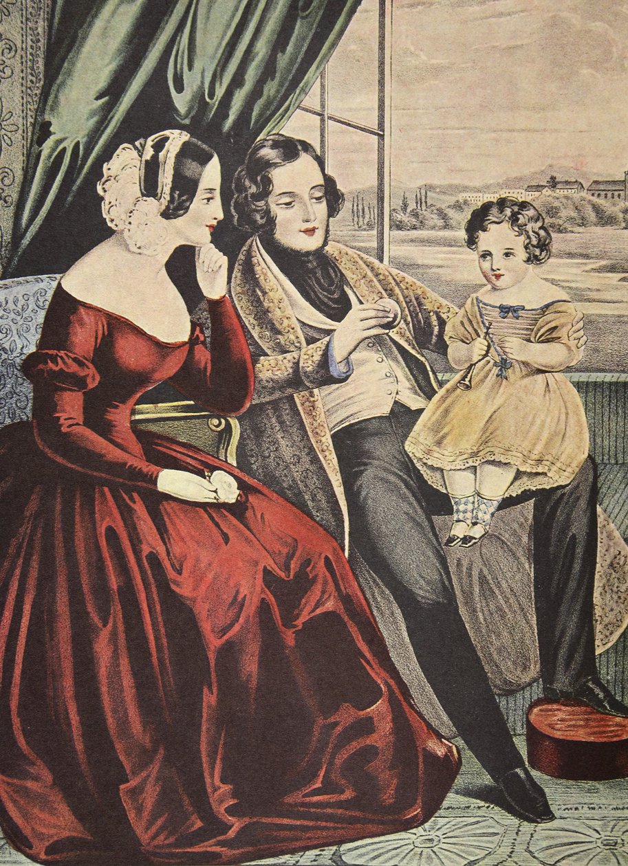 結婚している、Currier＆Ives、パブ。 1845、 作： アメリカの学校