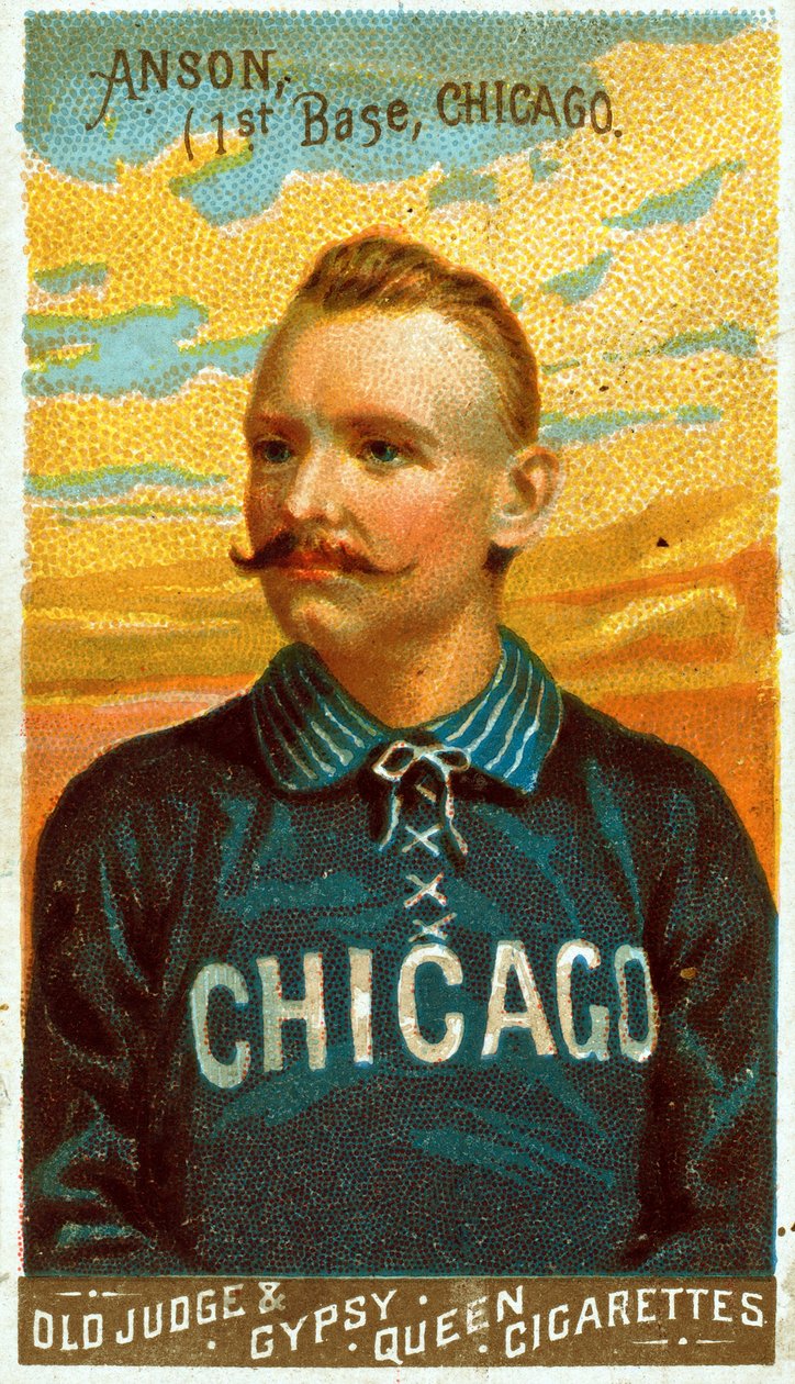 キャップアンソンの肖像、1887年 作： アメリカの学校