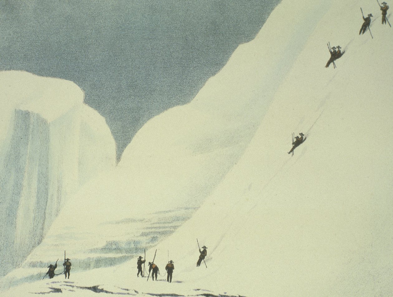1827年に出版されたチャールズフェローズ（1799〜1860年）による、急な雪の降り方から登山の物語からモンブランの頂上まで 作： 英語学校