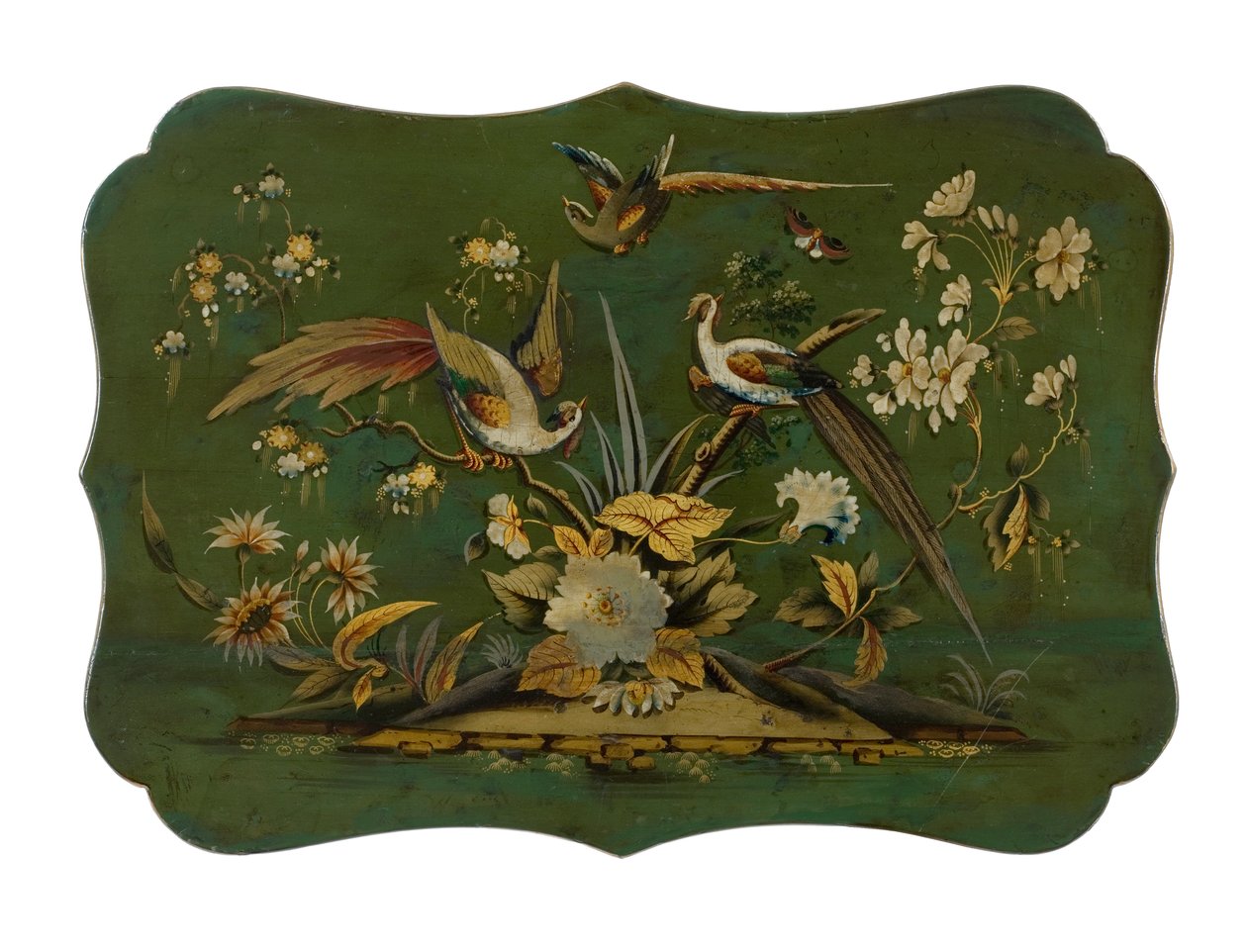 日本のテーブル、細部、c.1830-40（ブナ） 作： 英語学校