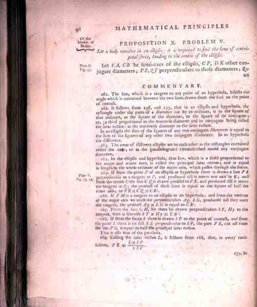アイザック・ニュートン（1642-1727）1777による自然哲学の数学的原理のボリュームIの命題X問題V（136313を参照） 作： 英語学校