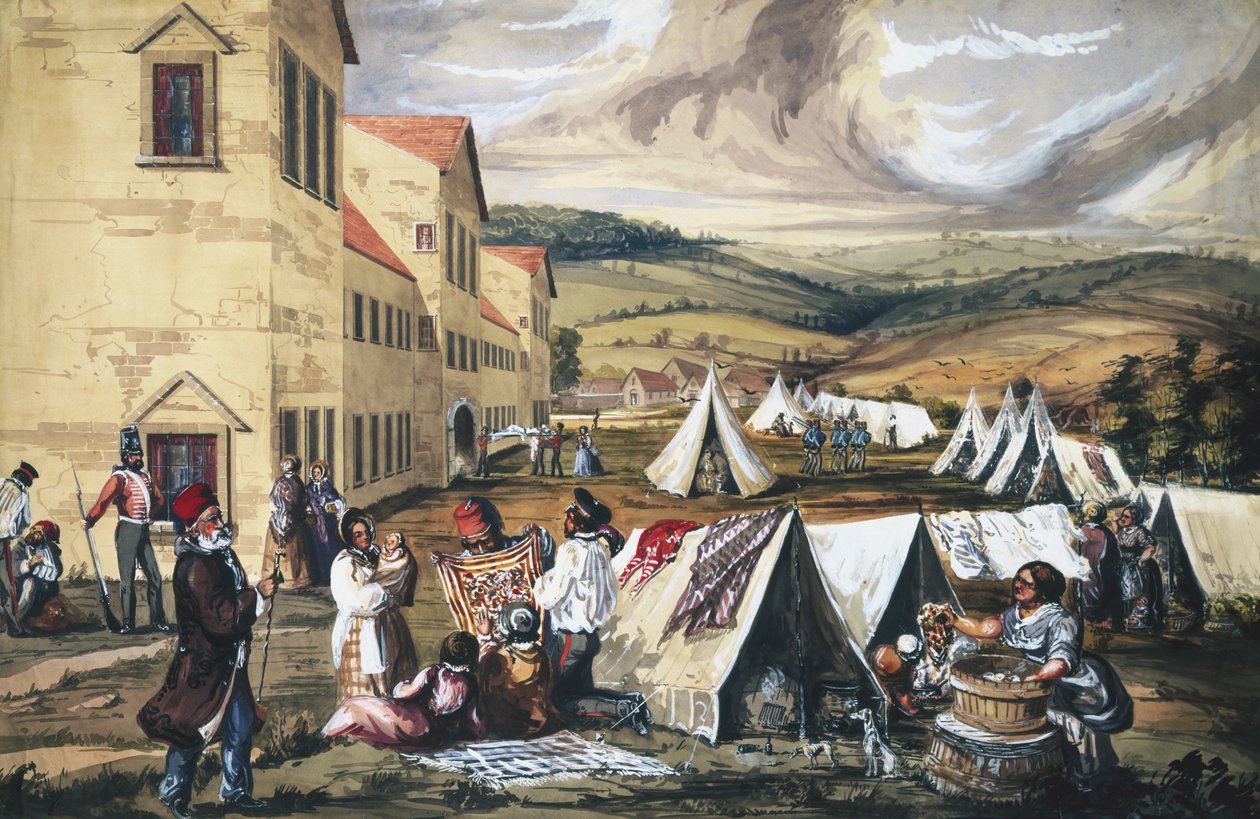 スクッタリ病院、トルコ、1857（紙にトイレ） 作： 英語学校
