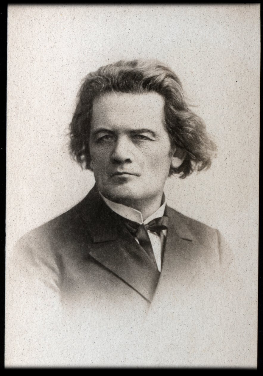 アンピアルビンスタイン（1829-1894）、ロシアのピアニスト、作曲家、指揮者の肖像。 作： フランスの写真家