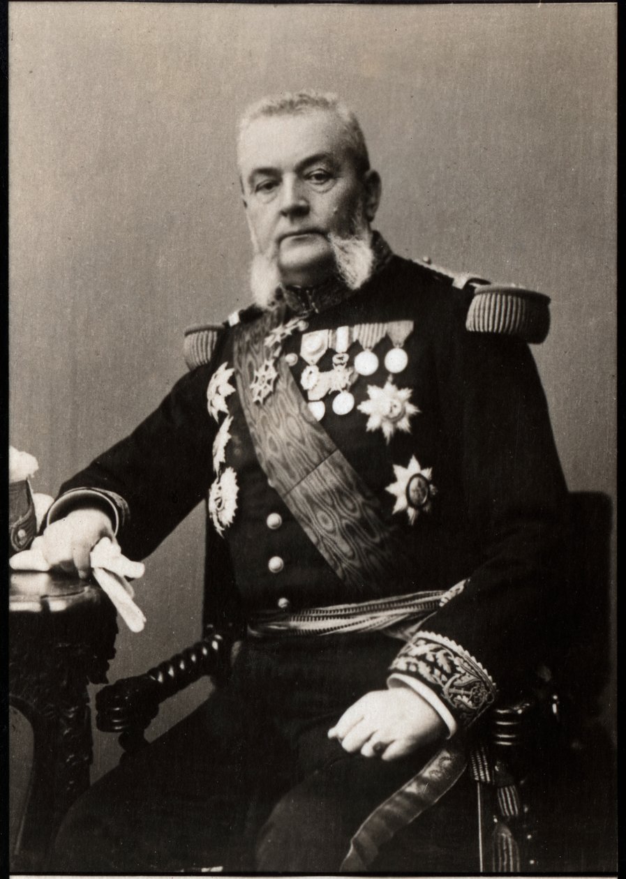 フランス海軍大将、アルマンベスナール（1833-1903）の肖像。 作： フランスの写真家