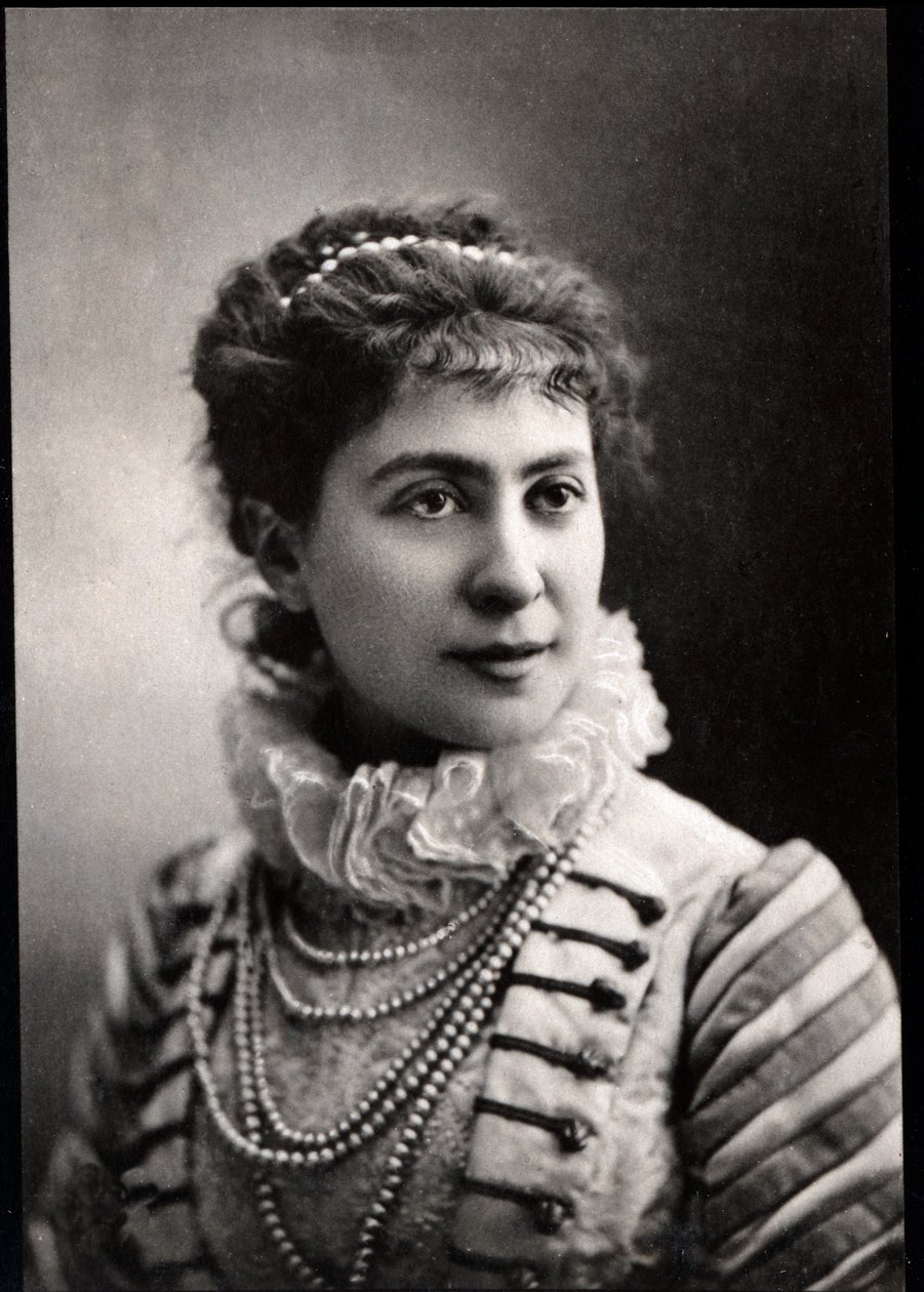 フランスの女優、ブランシュバレッタ（バレッタ）ワーム（b。1855）の肖像。 作： フランスの写真家