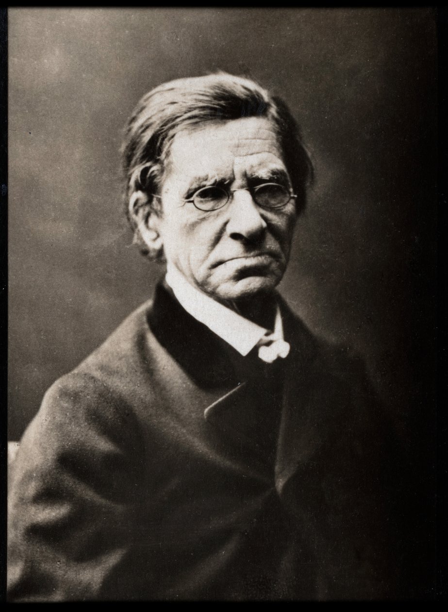 フランスの辞書編集者であり哲学者でもあるエミールリトル（1801-1881）の肖像。 作： フランスの写真家