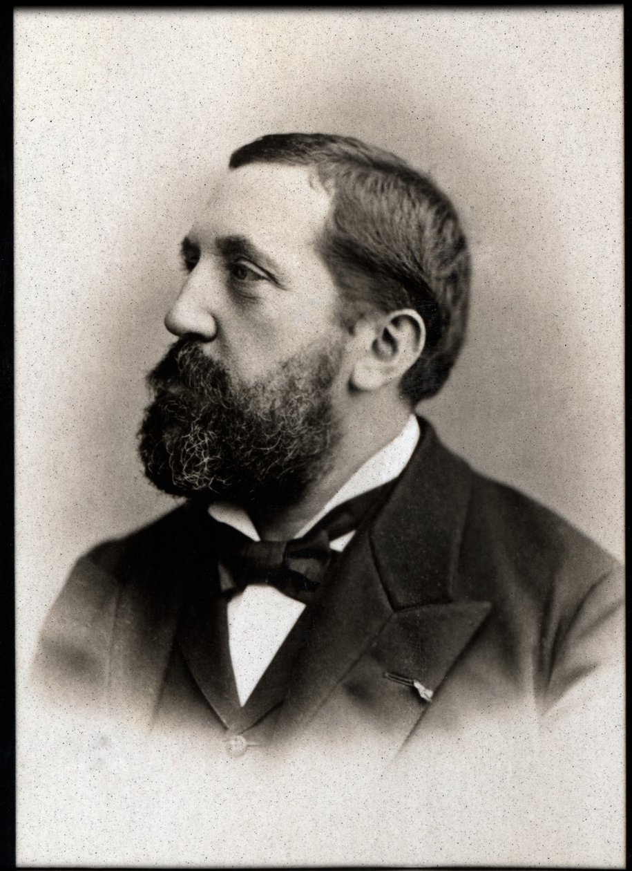 フランスの作曲家、エミール・ペサール（1843-1917）の肖像。 作： フランスの写真家