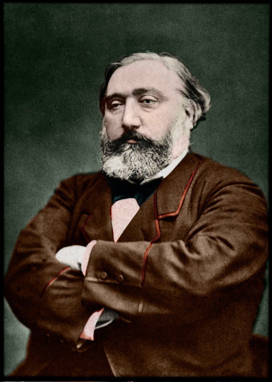 レオンガンベッタ（1838-1882）、フランスの政治家の肖像画。 作： フランスの写真家