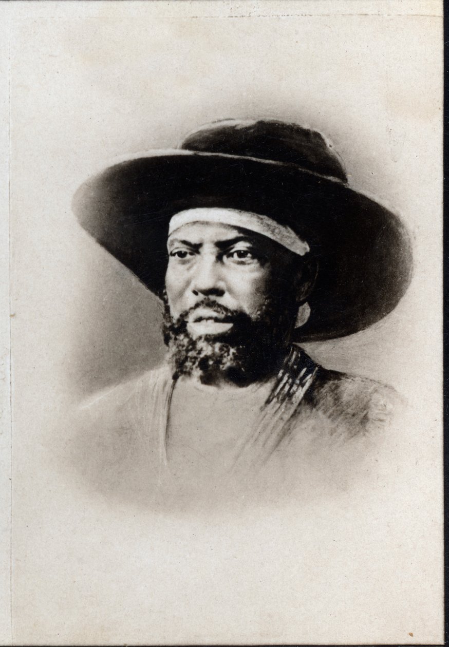 Menelik II（1844-1913）の肖像、エチオピアの皇帝。 作： フランスの写真家